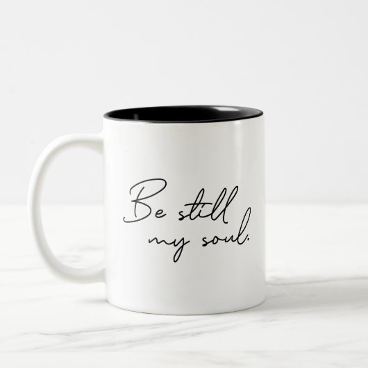 Seien Sie noch mein Soul Typografie Biokonzept Zweifarbige Tasse (Links)