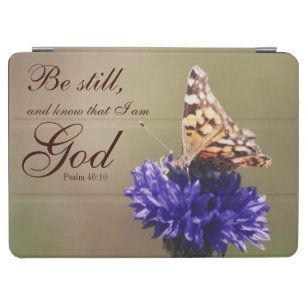 Seien Sie noch Psalm 46:10 Schmetterling-Blume iPad Air Hülle