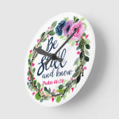 Seien Sie noch und kennen Sie rosa Runde Wanduhr (Winkel)