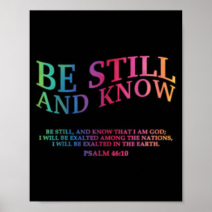 Seien Sie noch und wissen, dass ich Gott bin, ist Poster