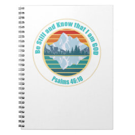 Seien Sie noch und wissen, ich bin Gott Bible Vers Notizblock