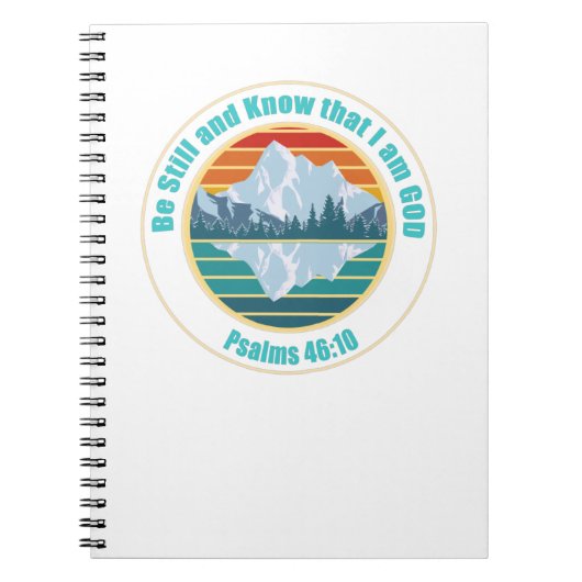Seien Sie noch und wissen, ich bin Gott Bible Vers Notizblock (Vorderseite)