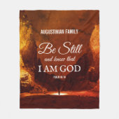 SEIEN SIE NOCH UND WISSEN Psalm 46:10 Christlich Fleecedecke (Vorderseite)