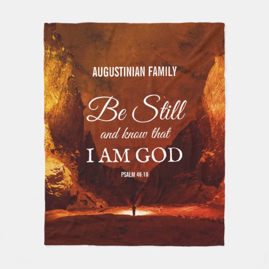 SEIEN SIE NOCH UND WISSEN Psalm 46:10 Christlich Fleecedecke (Vorderseite)
