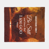 SEIEN SIE NOCH UND WISSEN Psalm 46:10 Christlich Fleecedecke (Vorderseite (Horizontal))