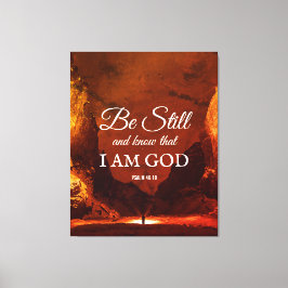 SEIEN SIE NOCH UND WISSEN Psalm 46:10 Christlich Leinwanddruck