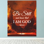 SEIEN SIE NOCH UND WISSEN Psalm 46:10 Christlich Leinwanddruck (Insitu (Holzboden))