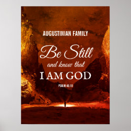 SEIEN SIE NOCH UND WISSEN Psalm 46:10 Christlich Poster