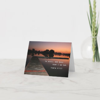 Seien Sie noch und wissen Sie.  12x18 Karte