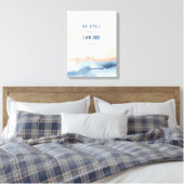 Seien Sie noch, und wissen Sie, dass ich Gott grau Leinwanddruck (Insitu (Schlafzimmer))