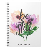 Seien Sie noch Wasserfarbe-Blumen-personalisiertes Notizblock (Vorderseite)