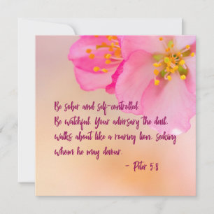 Seien Sie nüchtern und selbstkontrollieren Sie Chr