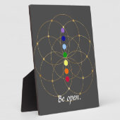 Seien Sie offen Chakra & Samen des Lebens Fotoplatte (Seite)