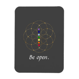Seien Sie offen Chakra & Samen des Lebens Magnet
