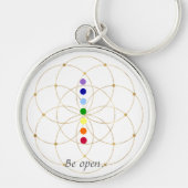 Seien Sie offen Chakra & Samen des Lebens Schlüsselanhänger (Vorne)