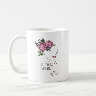 Seien Sie ohne Angst authentische Rose Kaffeetasse