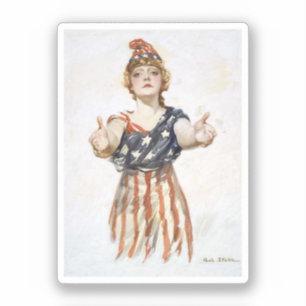 Seien Sie Patriotic Vintage Poster Aufkleber
