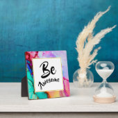 Seien Sie Phantastisch, rosa und türkisfarben, Abs Fotoplatte (InSitu)