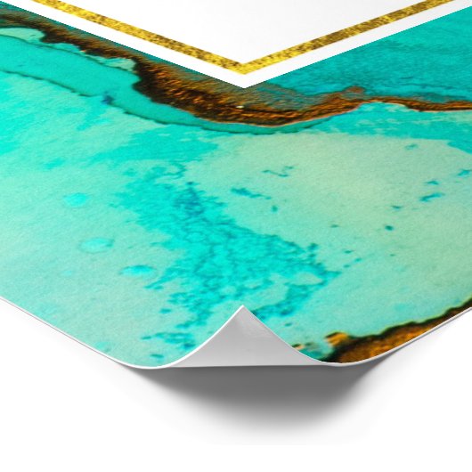 Seien Sie Phantastisch, rosa und türkisfarben, Abs Poster (Ecke)