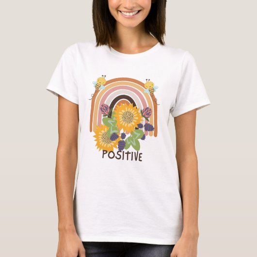 Seien Sie positiv - inspirierend und Niedlich T-Shirt (Vorderseite)
