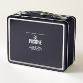 Seien Sie positiv Metall Lunchbox - Essen Inspirat (Rückseite)