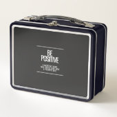 Seien Sie positiv Metall Lunchbox - Essen Inspirat (Vorderseite)