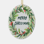 Seien Sie präsent, wie ein Geschenk Weihnachtsdeko Keramik Ornament (Rechts)