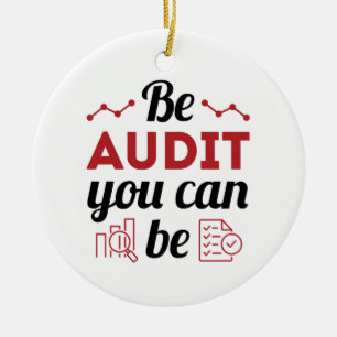 Seien Sie prüfen Sie können lustige Auditoren Mita Keramik Ornament