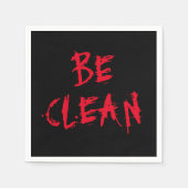 Seien Sie reinige rote Vampirbluttypografie Hallow Serviette (Vorderseite)