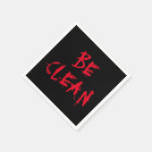 Seien Sie reinige rote Vampirbluttypografie Hallow Serviette (Ecke)