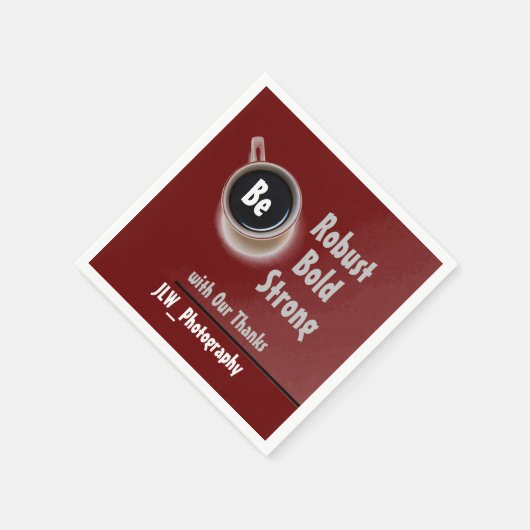 Seien Sie robust, kräftig und dank des Kaffees zu  Serviette (Ecke)