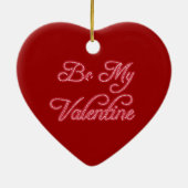 "Seien Sie rote Herzdekoration meines Keramik Ornament (Hinten)
