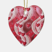 "Seien Sie rote Herzdekoration meines Keramik Ornament (Links)