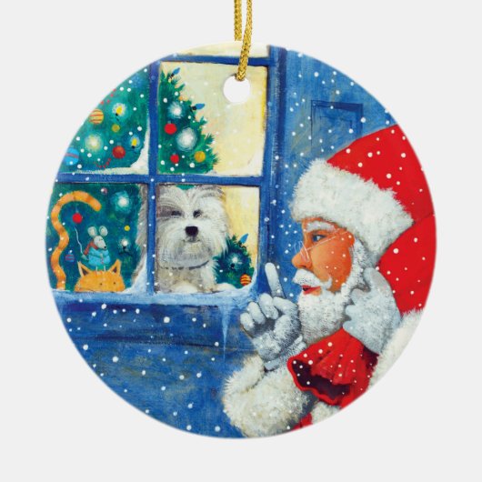 Seien Sie Ruhe als Maus Keramik Ornament (Vorne)