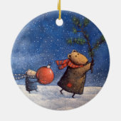 Seien Sie Ruhe als Maus Keramik Ornament (Hinten)