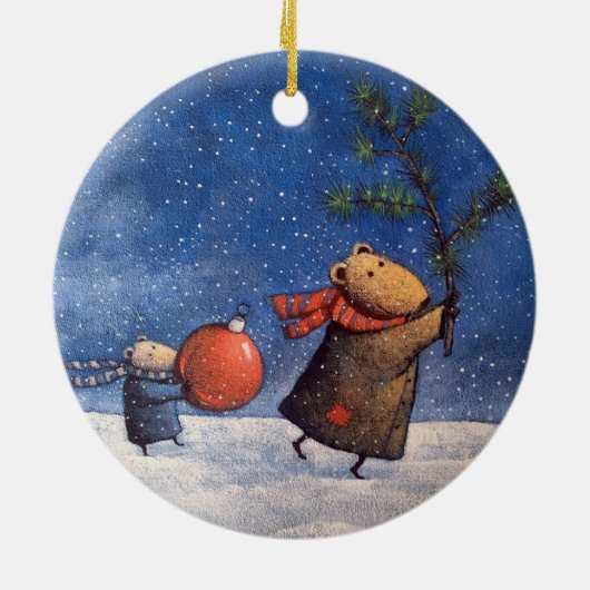 Seien Sie Ruhe als Maus Keramik Ornament (Hinten)