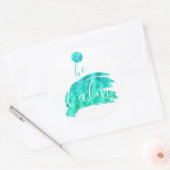 Seien Sie ruhig beruhigende Affirmation Typografy Runder Aufkleber (Umschlag)