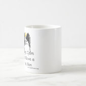 Seien Sie ruhig und Liebe ein Papillon Kaffeetasse (Mittel)
