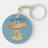 Seien Sie salzig Skelett & Surfboard Schlüsselanhänger (Rückseite)