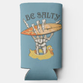 Seien Sie salzig Skelett & Surfboard Selters Dosenkühler (Rückseite)