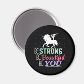 Seien Sie schön - Gymnastik Einhorn Magnet (Vorderseite/Rückseite)