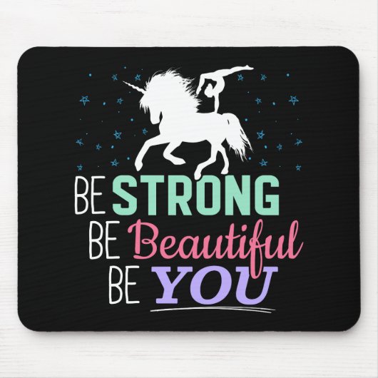 Seien Sie schön - Gymnastik Einhorn Mousepad (Vorne)