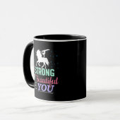 Seien Sie schön - Gymnastik Einhorn Tasse (Vorderseite Links)
