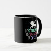 Seien Sie schön - Gymnastik Einhorn Tasse (VorderseiteRechts)