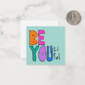 Seien Sie schön, schöne Briefe farbenfroh hell Mitteilungskarte (Vorderseite/Rückseite Beispiel)