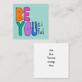 Seien Sie schön, schöne Briefe farbenfroh hell Mitteilungskarte (Vorne/Hinten)