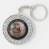 Seien Sie schön, Sie selbst ein Foto nach Maß Schlüsselanhänger (Rückseite)