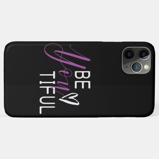 Seien Sie schön zitiert Schöne Herztypografie Case-Mate iPhone Hülle (Rückseite (Horizontal))