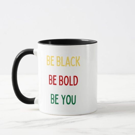 Seien Sie schwarz, Bold, Sie (Schwarz) Tasse (Links)