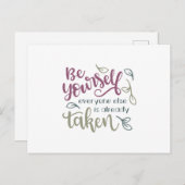 Seien Sie selbst, alle anderen sind schon da Postkarte (Vorne/Hinten)